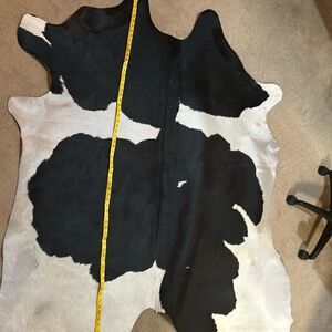 Authentictic black and white cowhide